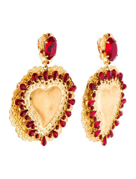 dolce gabbana earrings online|dolce and gabbana heart earrings.